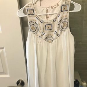 White chiffon dress